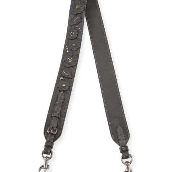 Coach Tea Rose Strap, Black - Picture 11 of 14